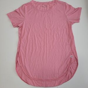 10tree Rounded Hem Striped Top